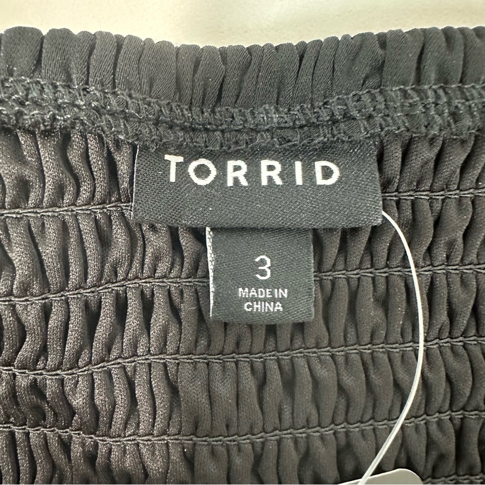 Torrid Foxy Cinched Front Peplum Tank Top Women Size 2X Stretch 22/24 Bl… - Picture 9 of 14